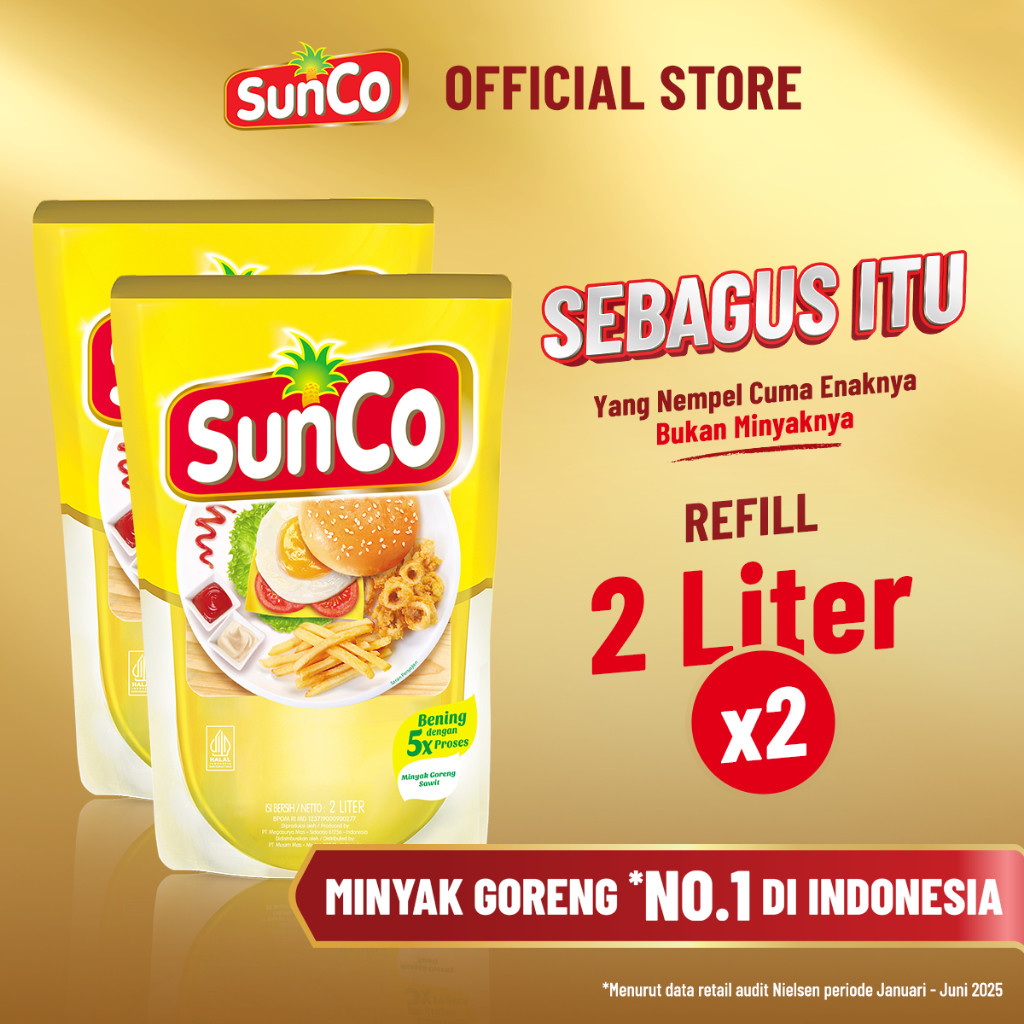 

FLAVORYA Sunco Minyak Goreng Refill 2L - Twinpack