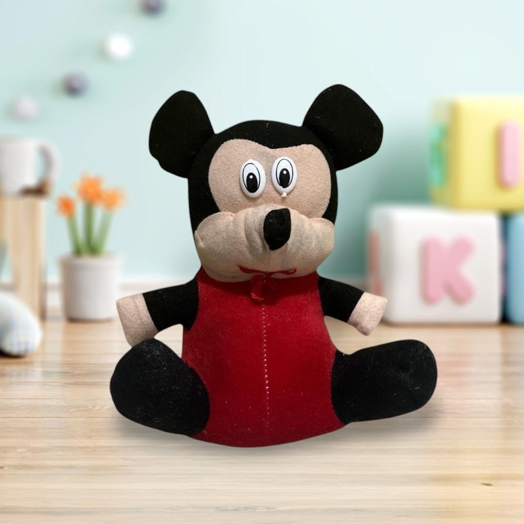 Boneka Mickey Mouse Ukuran L 23x18x10 cm Silicon Empuk Halus - Dolls, Toys - Hadiah, Mainan Dewasa