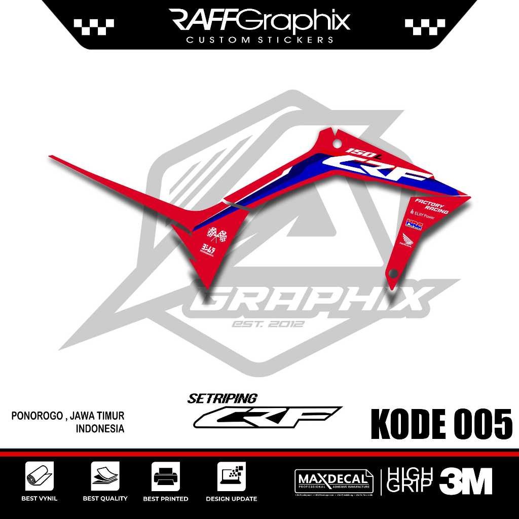 STIKER STRIPING CRF 150 L STRIPING CUSTOM CRF 150 L
