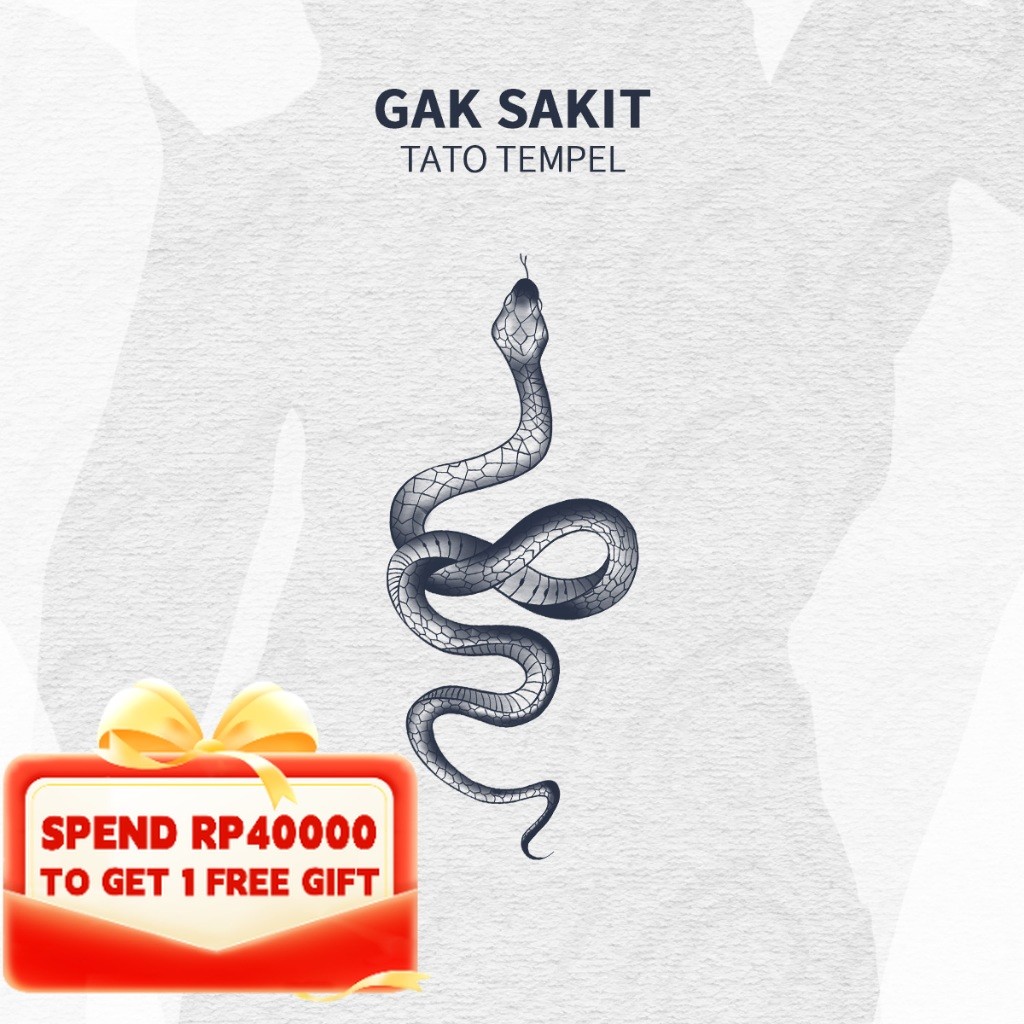 GATTOO M-064 【Roh Ular Melilit】Tato Temporer Realistis, Tanpa Rasa Sakit, Mudah Ditempel, Tahan Air 