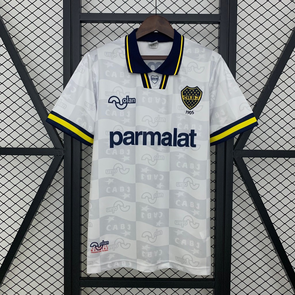 Jersey grade ori Retro Boca Juniors 95/96 Away A17 T shirt pria