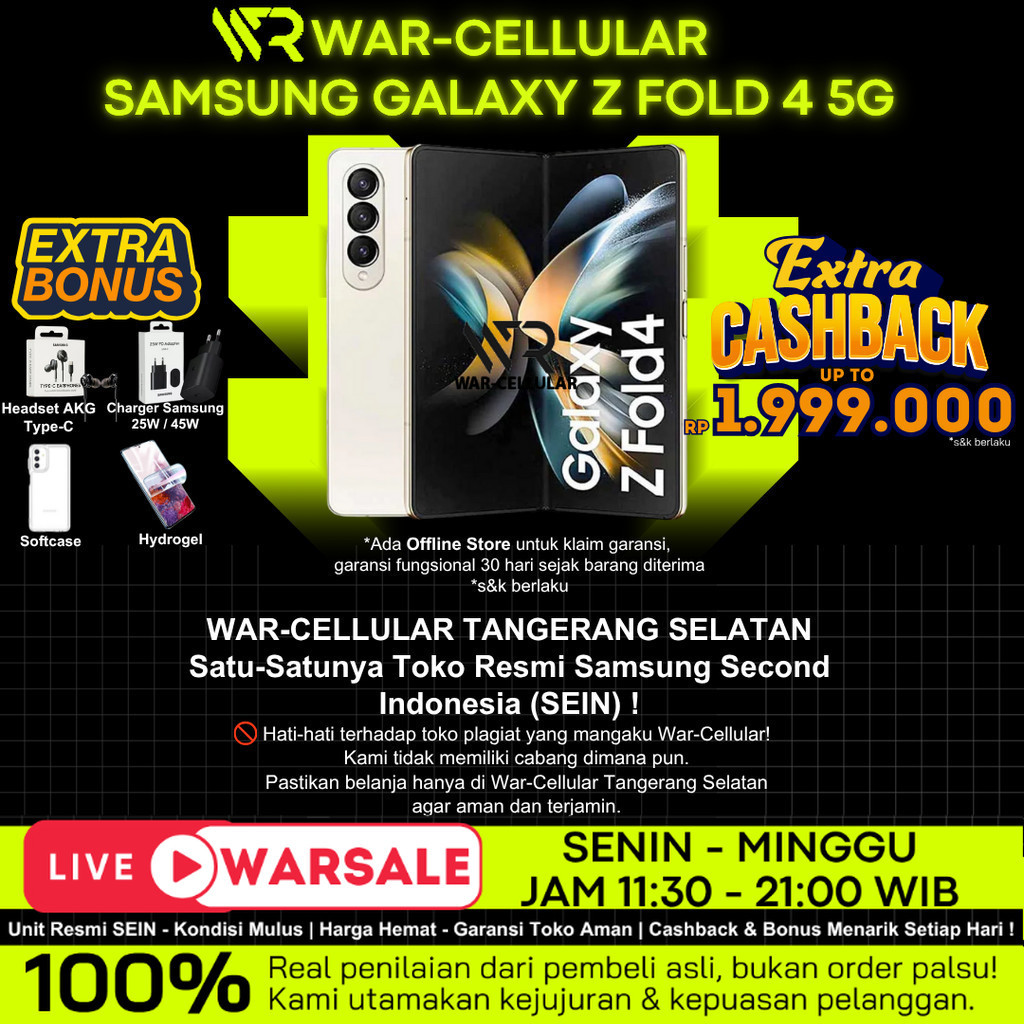 SEIN | Samsung Galaxy Z Fold 4 5G 512GB 256GB | Flip 3 5G 128GB Second Resmi Indonesia