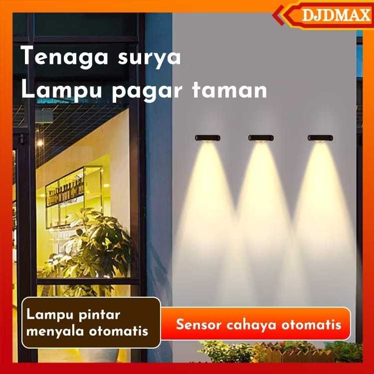 Lampu Taman Tenaga Surya Outdoor LED, Warna Putih / Warm, Sorot Dinding & Tembok, Tahan Air IP65, La
