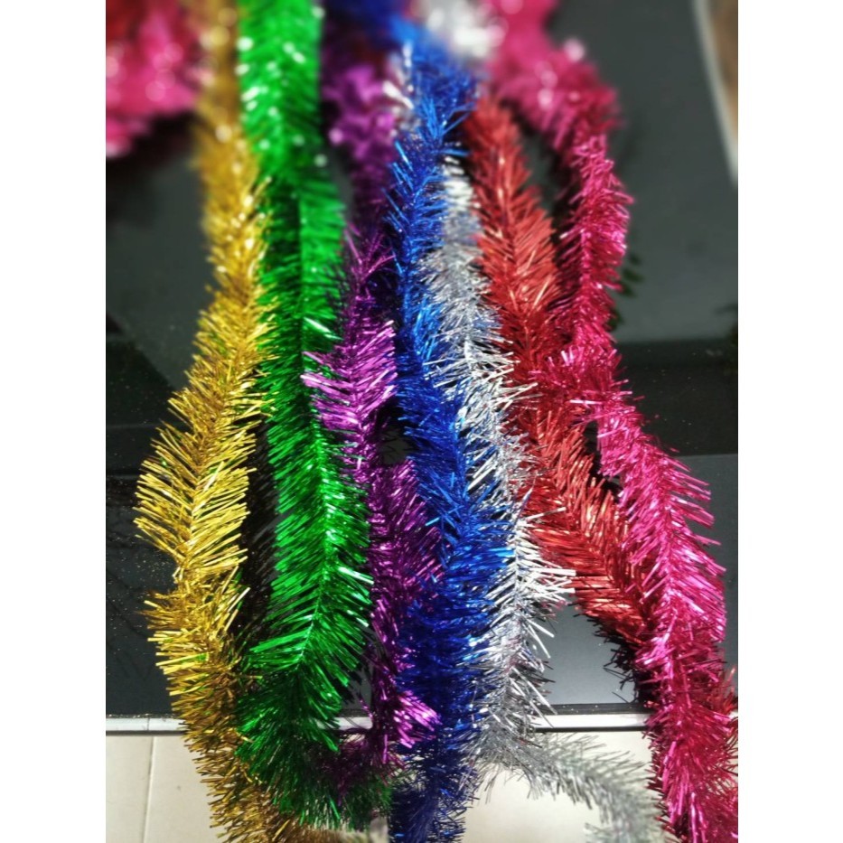 (GTT)  SLINGER NATAL TEBAL 7CM P 2M / Slinger Kecil Hiasan Pohon Natal Slinger Sepeda Hias Tali Rawi