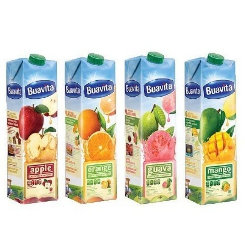Buavita juice jus buah asli jambu biji / apel/jeruk / mangga 1 LITER - FDY
