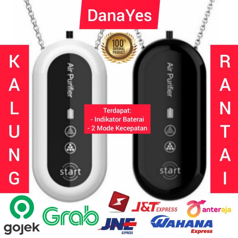 karrinustore - Kalung Air Purifier Anti Virus Anti Asap Rokok Vape Pembersih Bakteri Udara Ionizer P