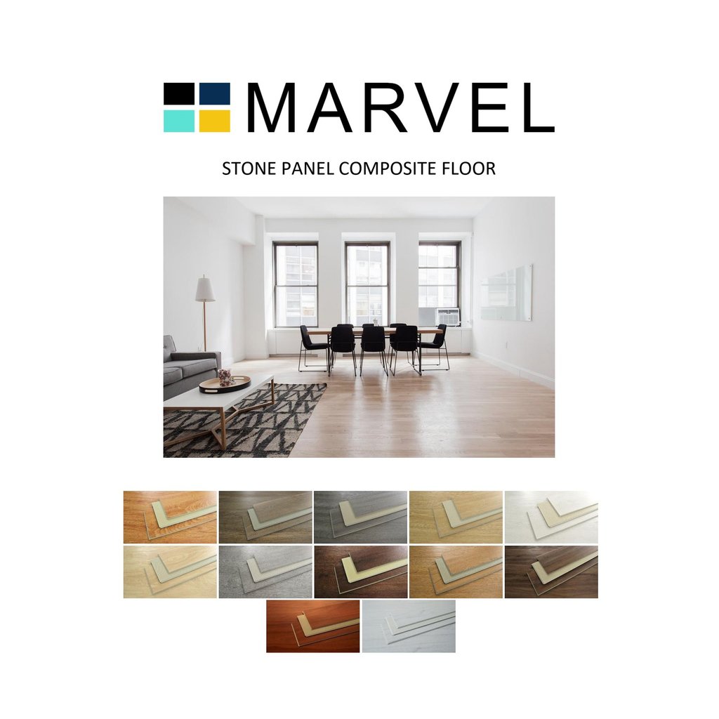 JUAL VINYL KLIK SPC MARVEL | Lantai Vinyl SPC 4+1mm | Vinyl SPC Flooring include underlayer