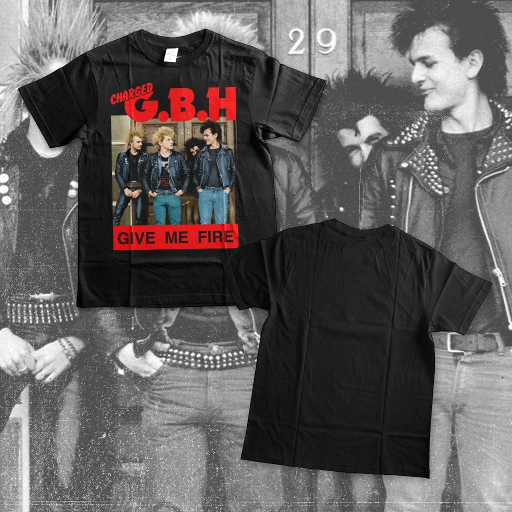(COD) T-Shirt Gbh Give Me Fire Hitam Katun S-2XL