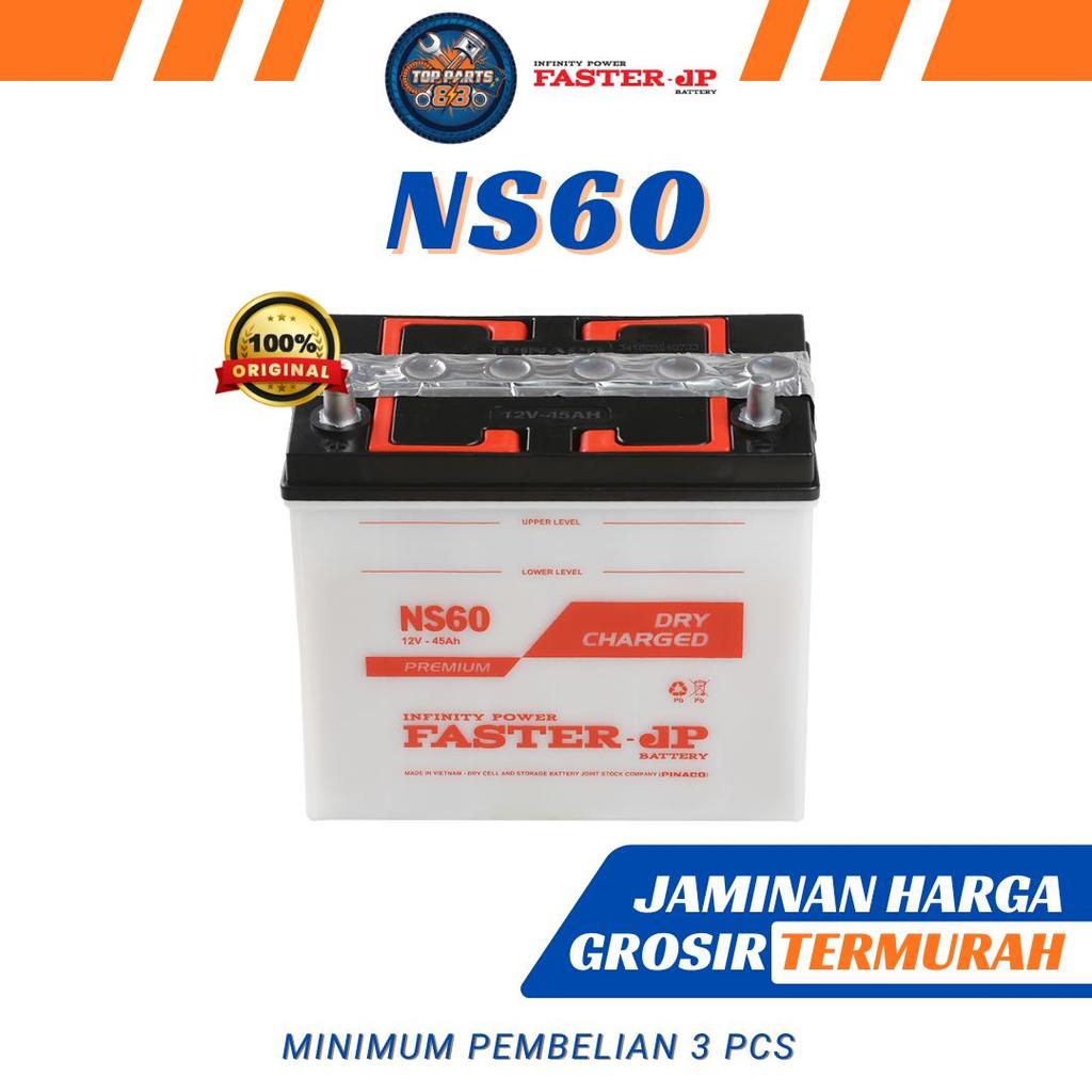 Faster JP Aki Mobil NS60 12V 45Ah Aki Basah