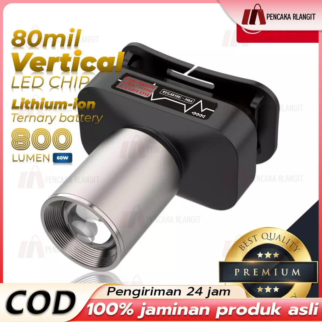 AOKI SENTER KEPALA LED ZOOM AK-3685A & AK-3686K 60W / CAHAYA SUPER TERANG Senter Kepala Cahaya Pro d