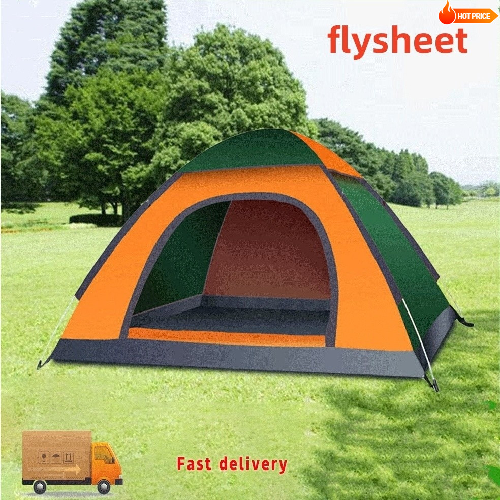 Tenda Camping Dome Waterproof Otomatis 6 Orang 4 Orang Anti Air Free Tas 2-4 Orang Orang Outdoor Ten