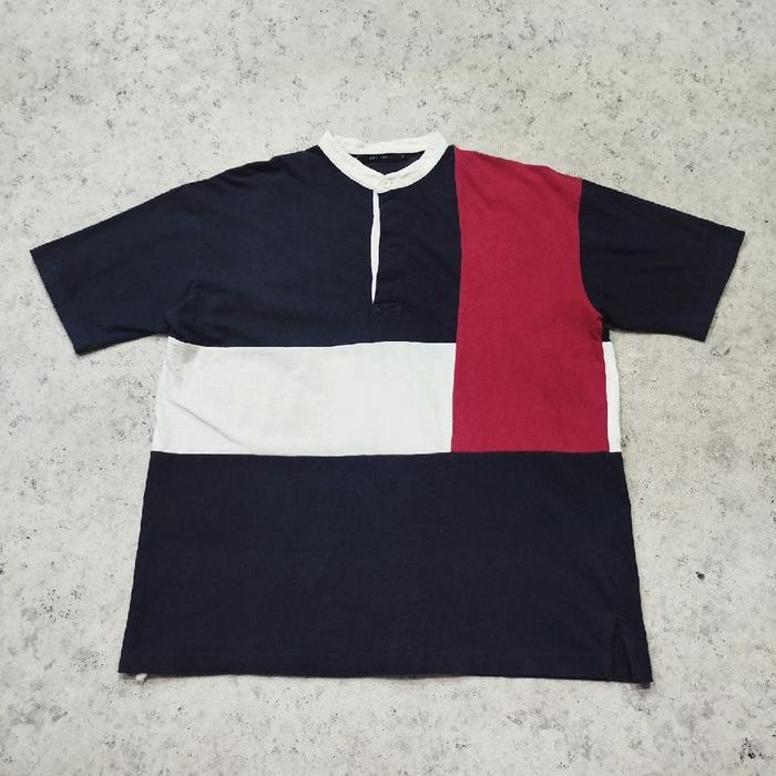 kaos lengan pendek colour block NIKO AND tshirt multi colour casual murah bagus