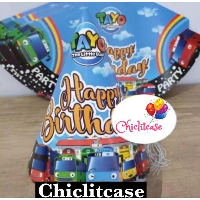 Topi kerucut ulang tahun birthday / topi pesta ulang tahun anak perempuan laki laki princess superhe