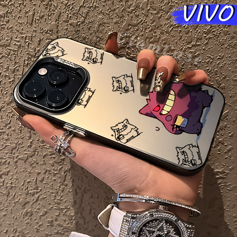 Anime Gengar Glossy Hologram PC Case VIVO Y17s Y12 Y12S Y15s Y21 Y03 Y16 Y22 Y18 Y02 Y17 Y27s Y30 Y9