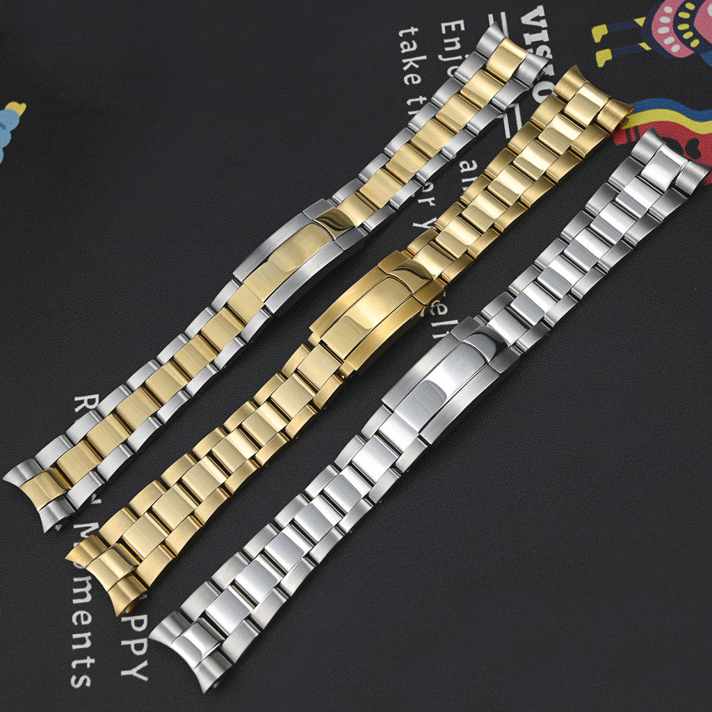 20 21mm Polished Solid Stainless Steel Watch Band For Rolex Oyster Perpetual Datejust DAYTONA SUBMAR