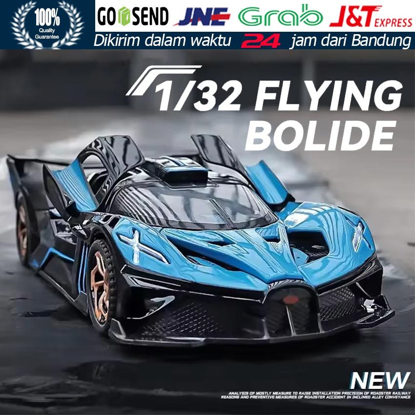 Diecast Mobil Bugatti Veyron Super Sport Skala 1:32 / Model Alloy Pull Back / Lampu & Suara Realisti