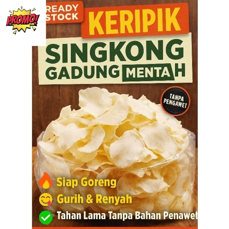 KRIPIK SINGKONG MENTAH rasa gadung 1kg