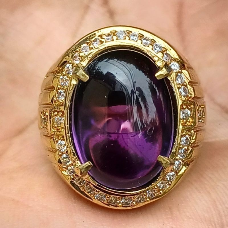CINCIN BATU PERMATA NATURAL KECUBUNG BUNGUR KALIMANTAN ORIGINAL