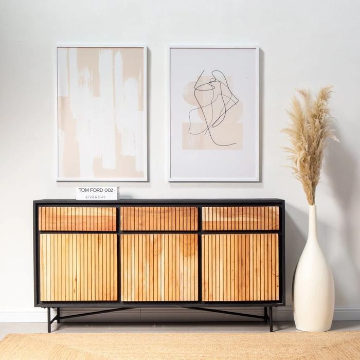 Buffet minimalis jati - Cabinet minimalis Woods - Credenza drawer jati