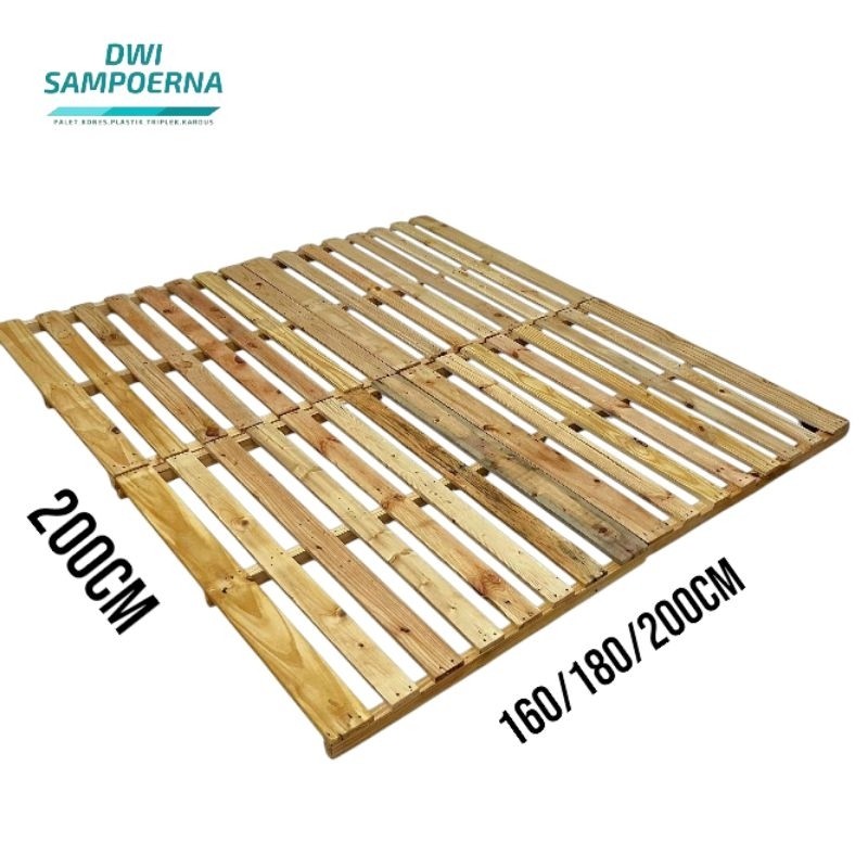 Dipan Palet Kayu Jati Belanda Lipat Minimalis – King & Queen Size (200x200, 180x200, 160x200, 140x20