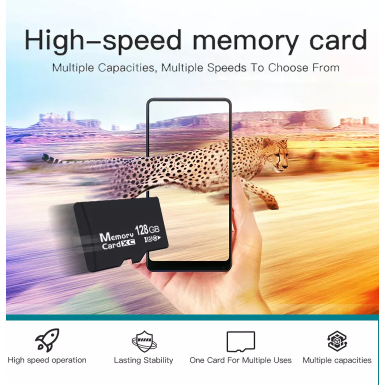 Yamiya Kartu Memori SD Universal Original Kartu Micro Kartu 128GB 64GB 32GB