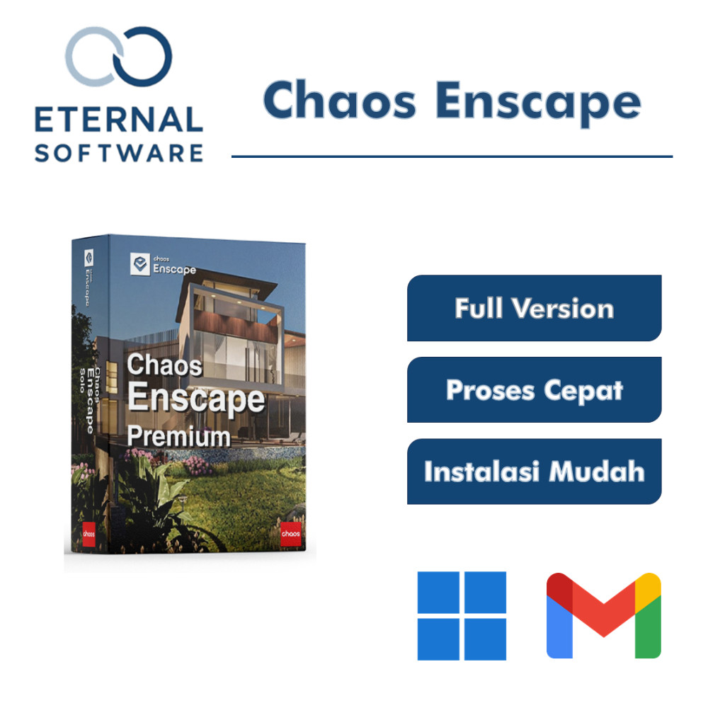 Chaos Enscape Full Version Software Plugin rendered VR 3D Full Lisensi Lifetime