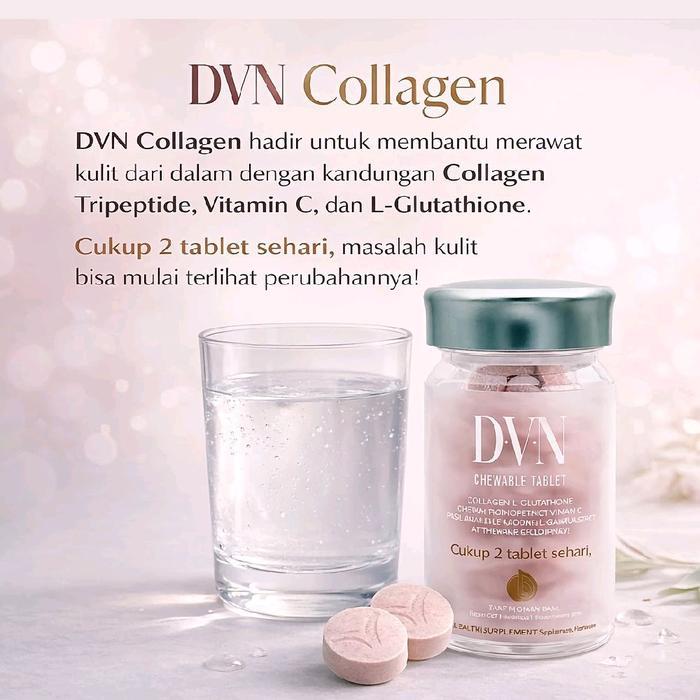 DVN Collagen Wellness dengan Collagen Tripeptide, Glutathione, Vitamin C, Sodium Hyaluronate, Yuzu F