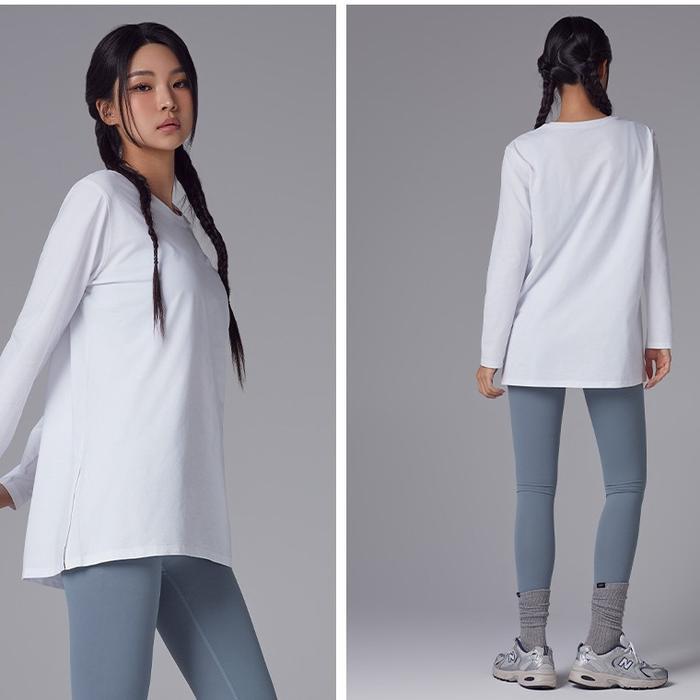 [Minne] STL Fresh Light Air Overfit Longsleeve / Atasan Lengan Panjang STL - WHITE, WS