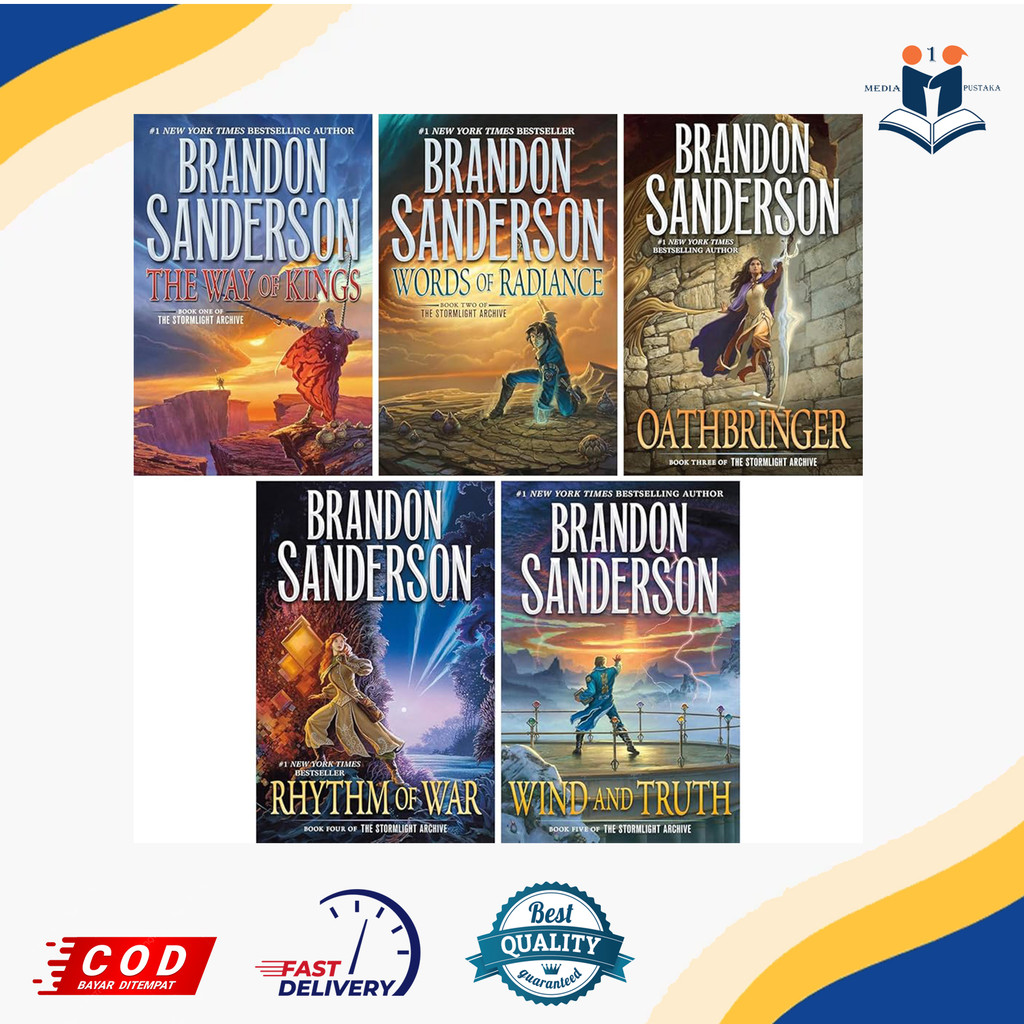 The Way of Kings | Words of Radiance| | Rhythm of War | The Stormlight Archive (5 book series) by Br