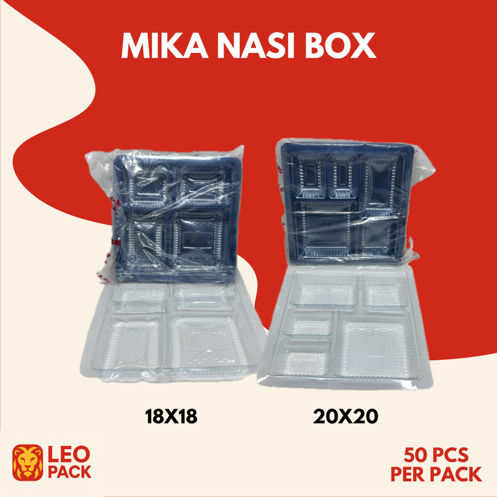 Mika Nasi Box | Mika Tray Sekat | Mika Nasi Kotak | Alas Nasi Box | Mika Sekat Bening
