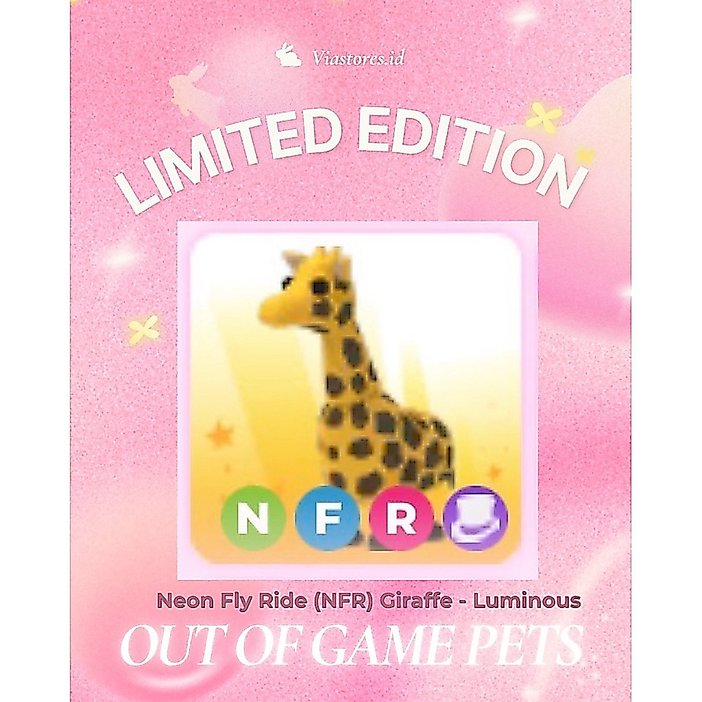 [LIMITED STOCK] Neon Fly Ride (NFR) Giraffe Adopt Me Pets - Roblox