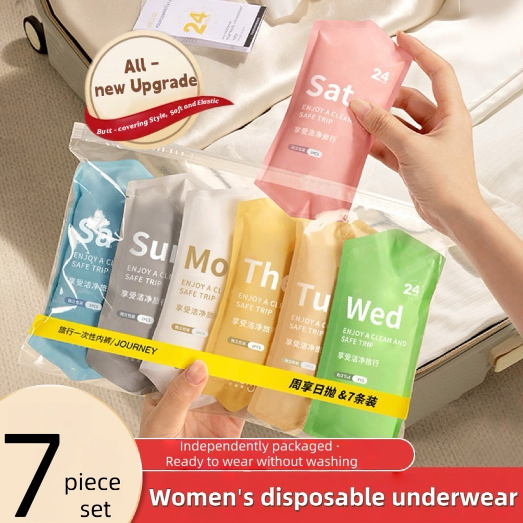 CD Wanita Travel celana dalam sekali pakai | Celana Dalam Wanita CD Sekali Pakai Isi 7 Pcs | CD Disp