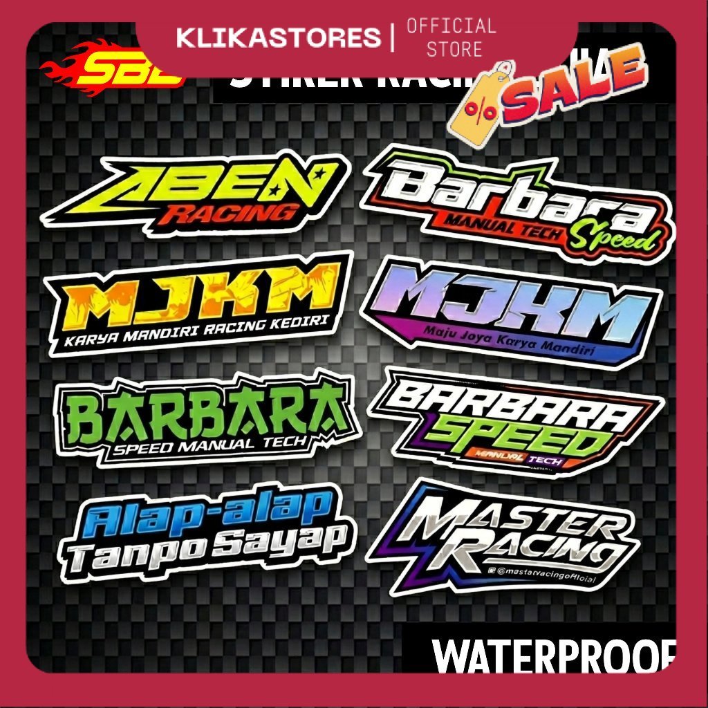 Stiker Motor Racing Bengkel Balap - MJKM Barbara Aben SBB