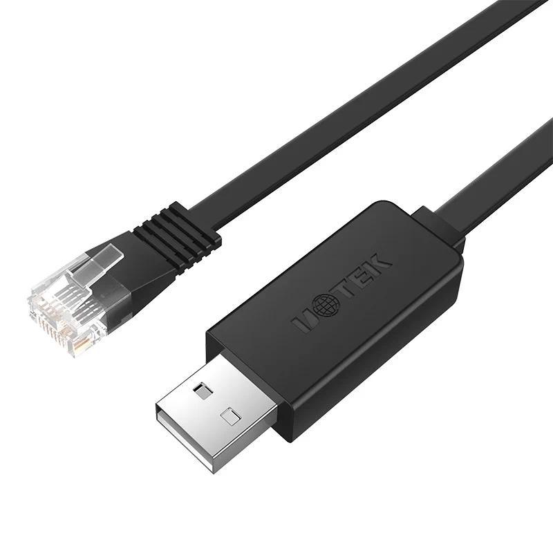UOTEK High Quality 15M USB AM to RJ45 RS232 Console Debug Converter Cable USB20 RS232 RJ45 Adapter C