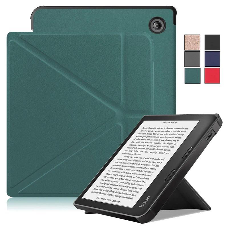 For Funda Kobo Libra Colour Case 2024 Smart Fold Stand PU Leather Ereader Cover For Coque Kobo Libra