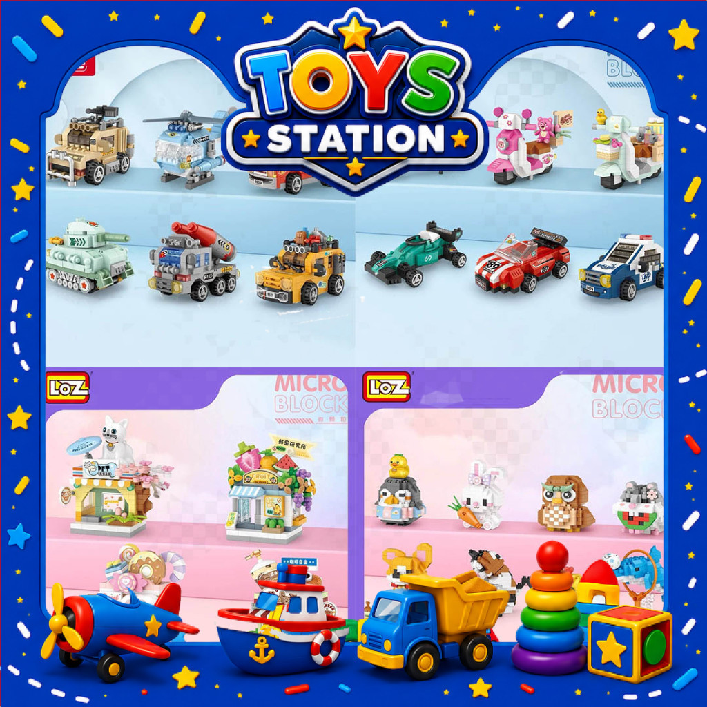 [TOYSSTATION] [TG169] Loz Micro Block Mainan Balok Bricks Edukasi Shop Series Mainan Balok Bentuk Pe
