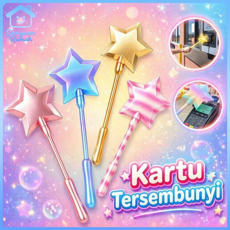 Senyum Rumah Tongkat Pay Wand Hidden Card Aksesori Mobil Tap E Toll Emoney Flazz Brizzi Debit Kredit