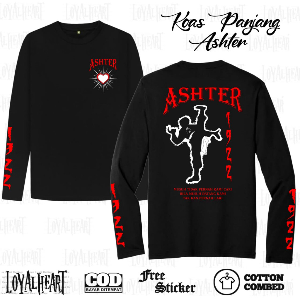 Loyal Heart Kaos Panjang Ashter Kaos Psht Ashter Kaos Lengan Panjang Ashter