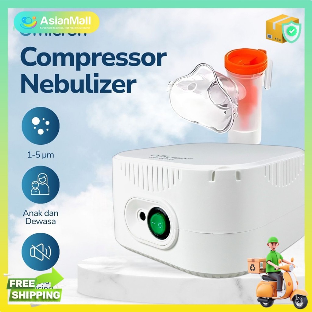 Alat Bantu Uap Pernafasan Asma Pilek Oksigen Portable Mesh Nebulizer Medical Compressor