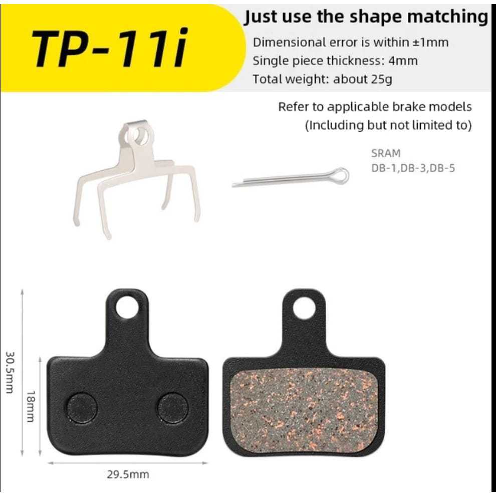 Foto Brakepad kampas Rem TP 11i Disc Brake Pad Road SRAM Avid Red Force AXS Level TL Elixir