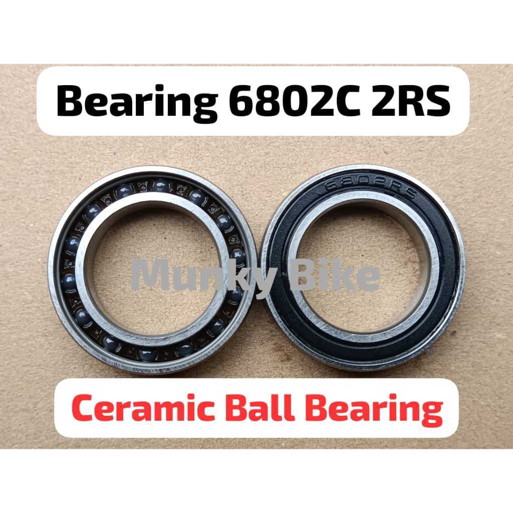 Foto Bearing Laker 6802 6802C 2RS Hub Freehub Sepeda Bike Hybrid Ceramic 15x24x5 mm