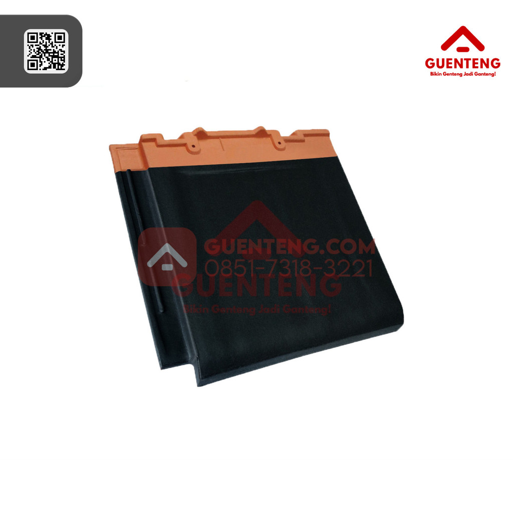 Genteng Keramik Kanmuri Full Flat Onyx Black / Genteng Keramik Murah