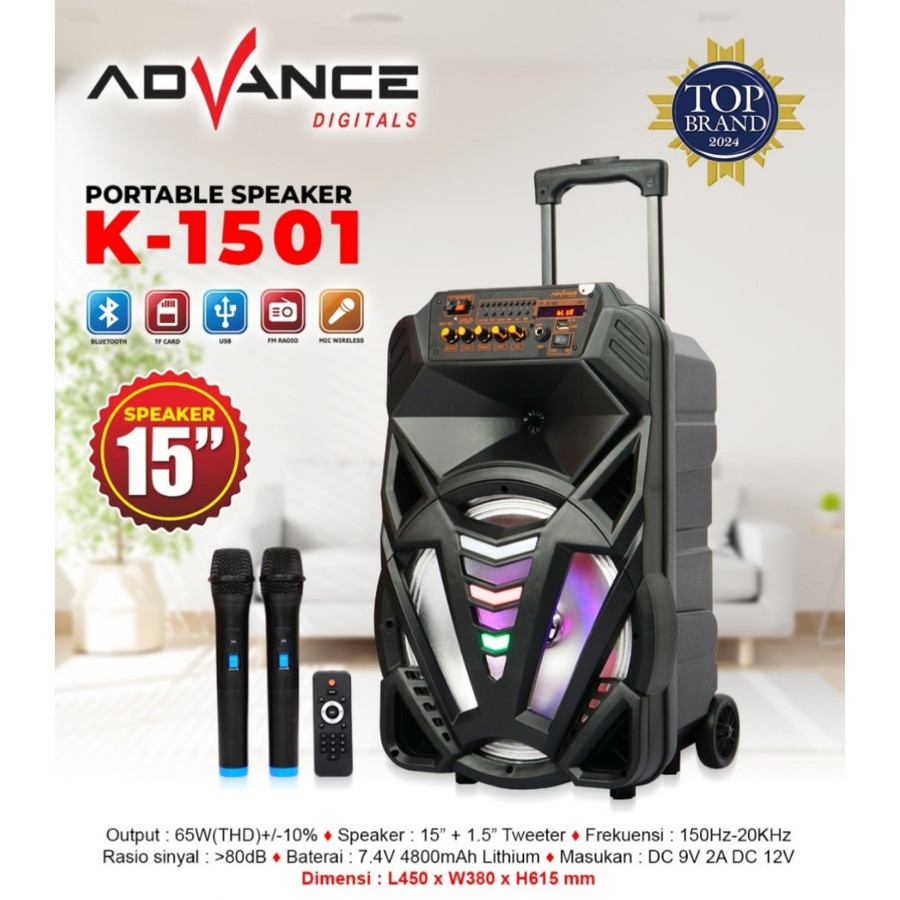 Speaker Meeting Advance K 1501 Bluetooth 15 Inch K1501 K-1501