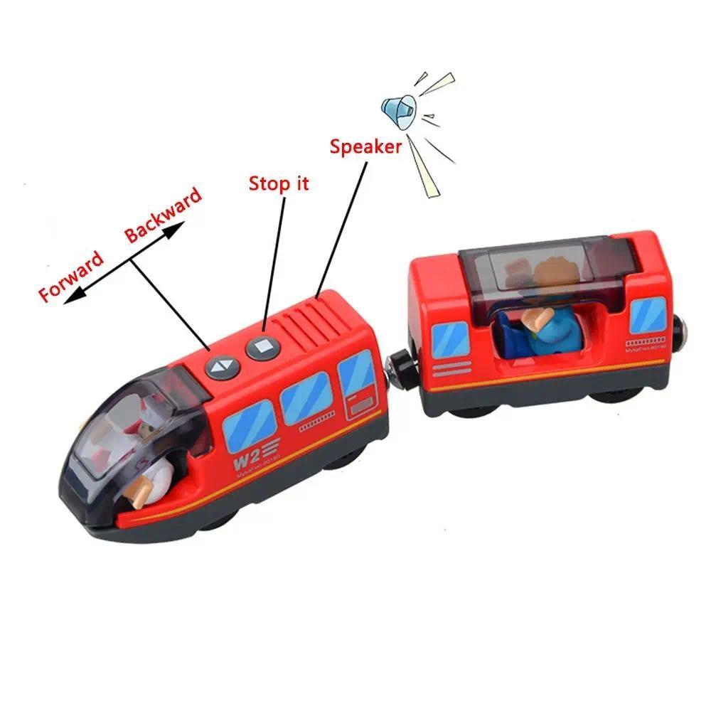 New Children's  New Design Compatible With Brio  Train Battery Operated Wooden Train Track