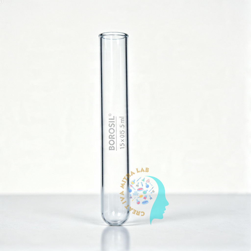 Test Tube Without Rim 15 ml 15x150 mm Borosilicate Glass, 10 pcs | 9820U05 | Borosil
