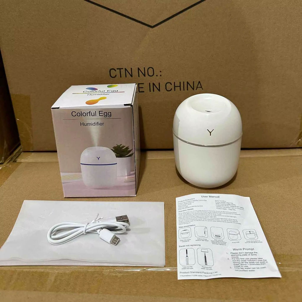 GROWSIR Humidifier Mini Lampu Tidur LED 7 Warna Pelembap Udara Kabut Halus untuk Kamar FS027