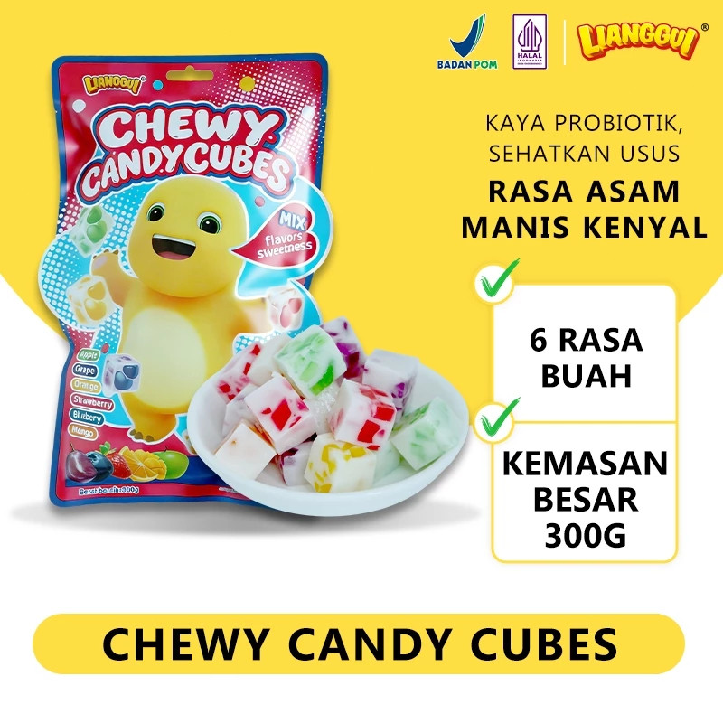 HALAL Lianggui Permen Lunak Probiotik Aneka Rasa Buah Cemilan Sehat Enak untuk Anak