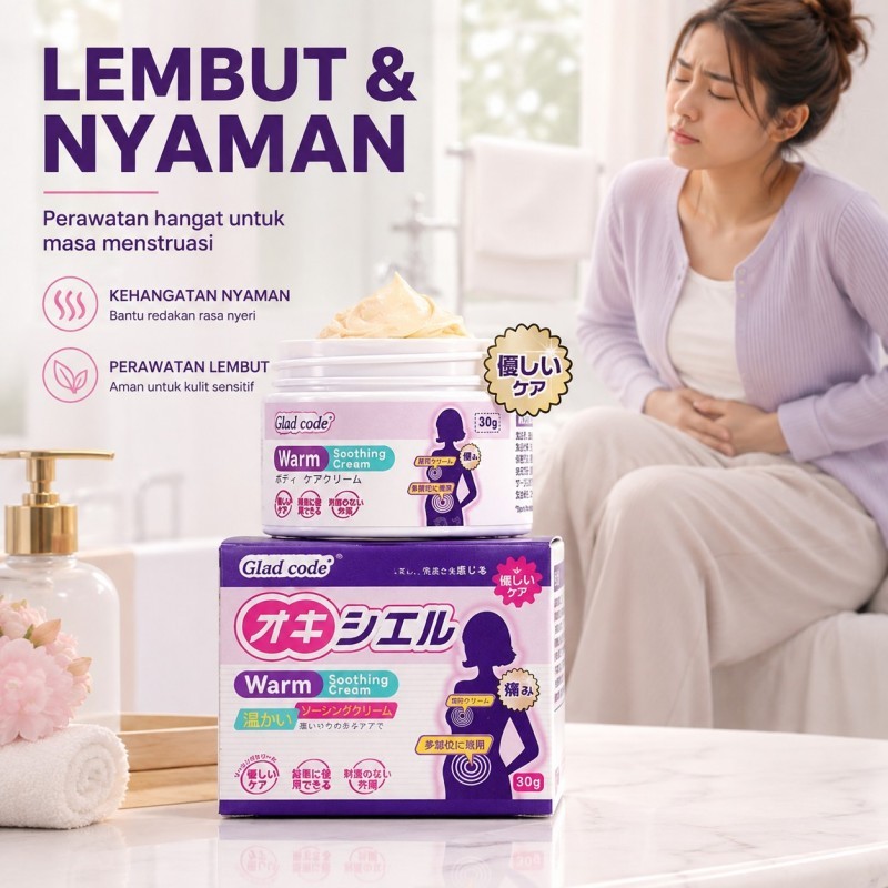 Glad code Gel Nyeri Haid Kram Menstruasi Penghangat Perut, Gel Hangat Nyaman Saat Haid
