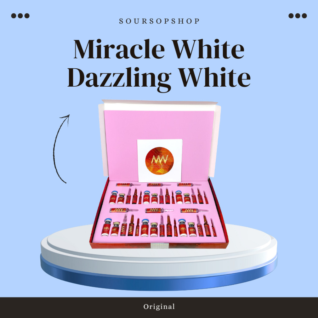 Ready MiracleWhite (MW) Merah-Dazzling White 1box Isi 6set
