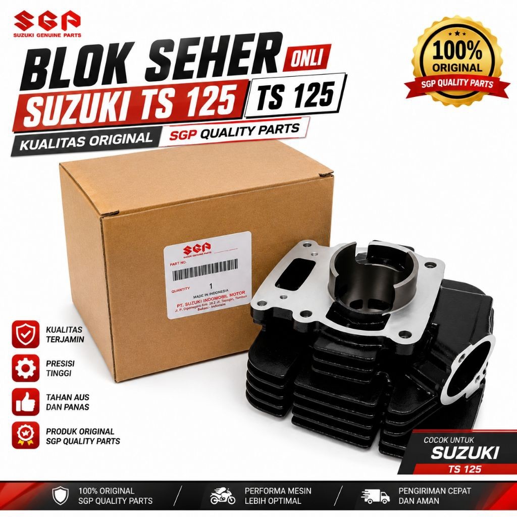 Blok Seher Only Suzuki TS125 TS 125 Original SGP Quality Parts Cylinder Block Asli
